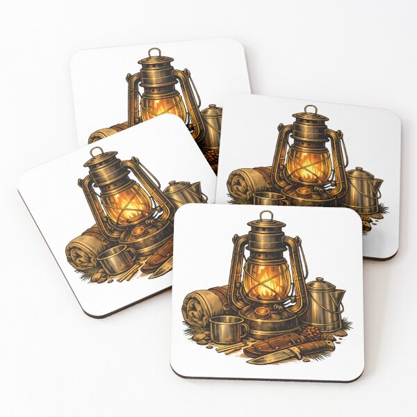 Item preview, Antique kerosene lantern glowing at dusk. designed and sold by Daily Quirk.