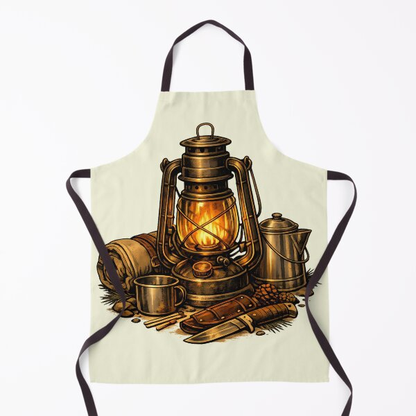 Item preview, Antique kerosene lantern glowing at dusk. designed and sold by Daily Quirk.