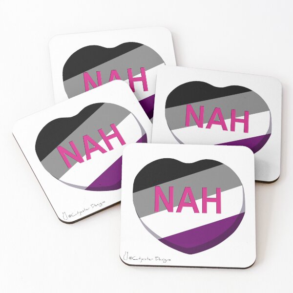 Item preview, NAH Asexual Flag Conversation Heart designed and sold by dragonimp.