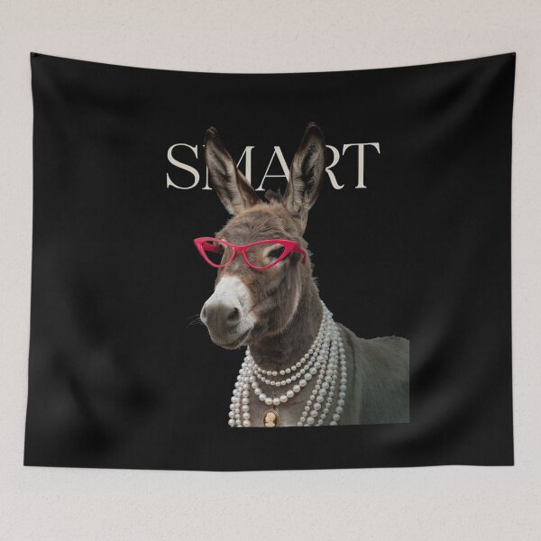 Item preview, Smart Donkey With Glasses Funny Meme Smart Donkey Ass designed and sold by Dabbing Turtle Designs.
