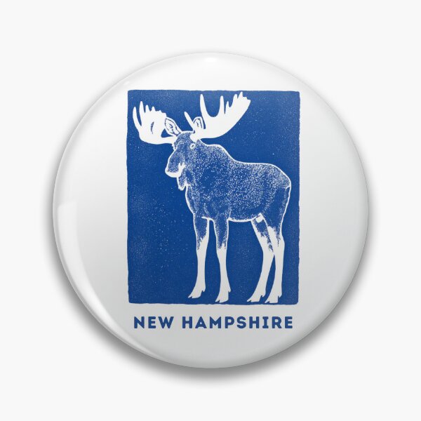 Item preview, New Hampshire Moose Block Print Art designed and sold by tiigerdad.