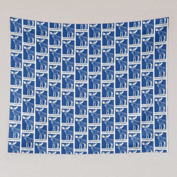 Item preview, New Hampshire Moose Block Print Art designed and sold by tiigerdad.