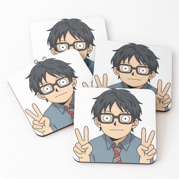 Item preview, Kousei Arima Your Lie in April Awkward Peace Sign designed and sold by earlobejerk.