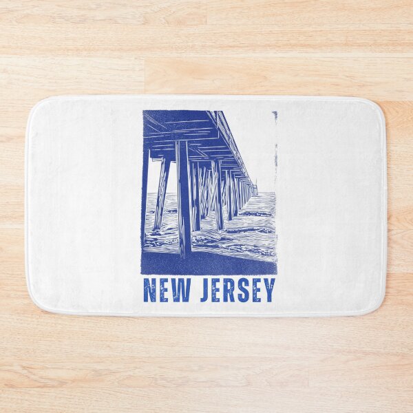 Item preview, New Jersey Boardwalk Pier Block Print designed and sold by tiigerdad.