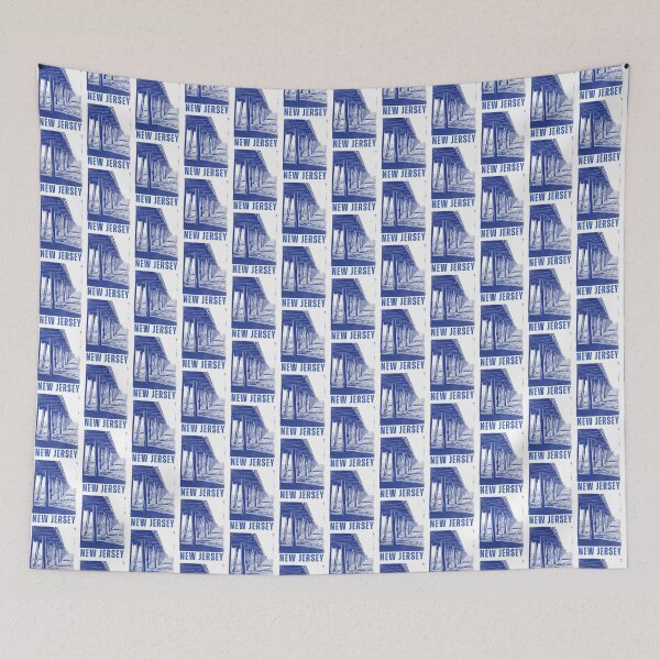 Item preview, New Jersey Boardwalk Pier Block Print designed and sold by tiigerdad.