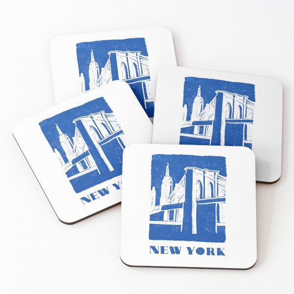 Item preview, New York City Skyline Block Print Art designed and sold by tiigerdad.