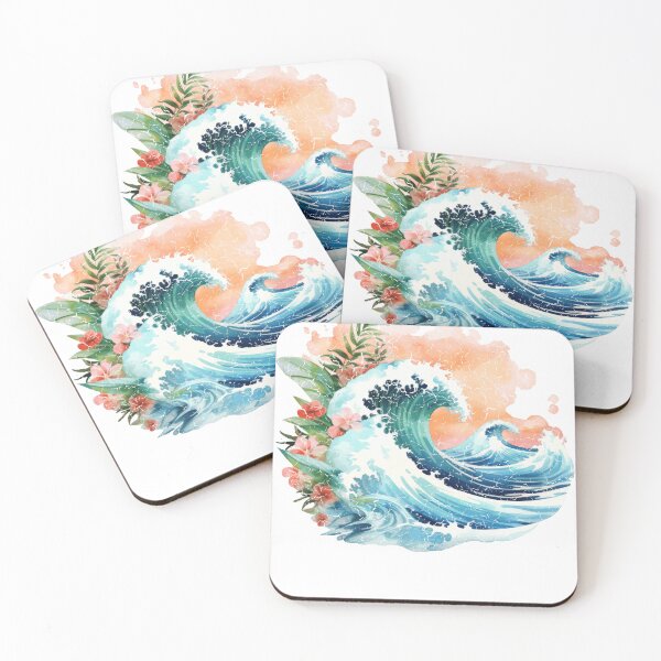 Item preview, Ocean Wave Tropical Surfing Beach Lover designed and sold by HeritageLineart.