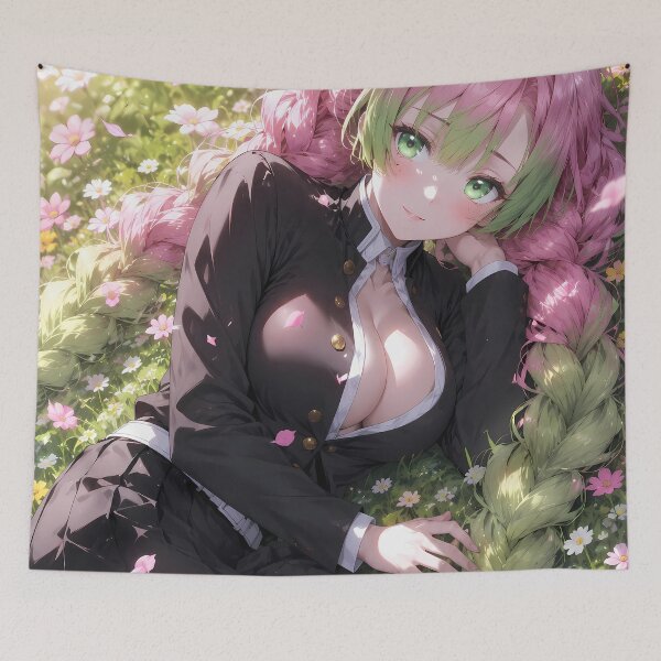 Item preview, Mitsuri Kanroji Demon Slayer Sunlit Flower Garden designed and sold by mildaclairmo.