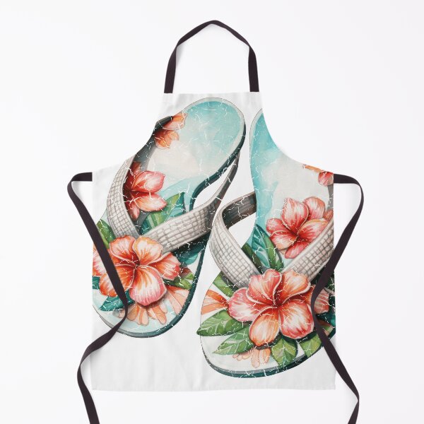 Item preview, Tropical Hibiscus Flip Flops Summer Beach Vacation designed and sold by HeritageLineart.