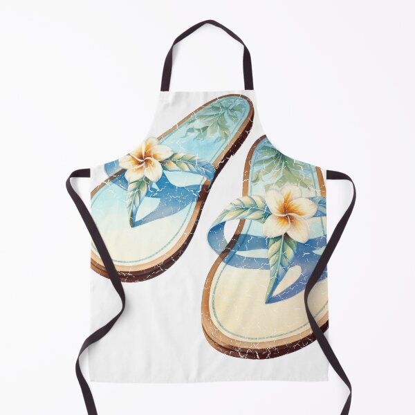 Item preview, Tropical Plumeria Flip Flops Summer Vacation Beach Lover designed and sold by HeritageLineart.