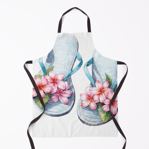 Item preview, Tropical Plumeria Flip Flops Summer Beach Vacation designed and sold by HeritageLineart.