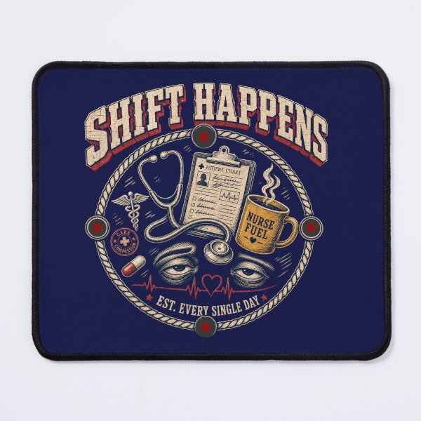 Item preview, Shift Happens Nurse designed and sold by freshwear design.