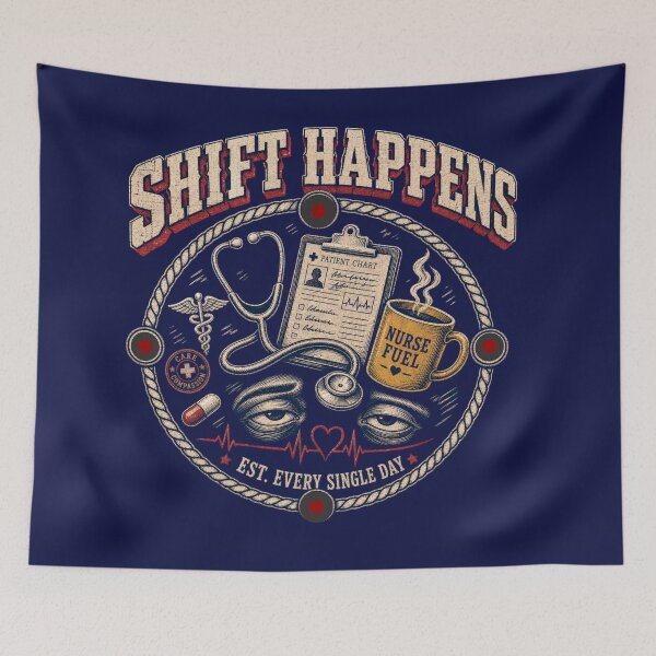 Item preview, Shift Happens Nurse  designed and sold by freshwear design.