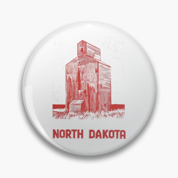 Item preview, North Dakota Grain Elevator Block Print designed and sold by tiigerdad.