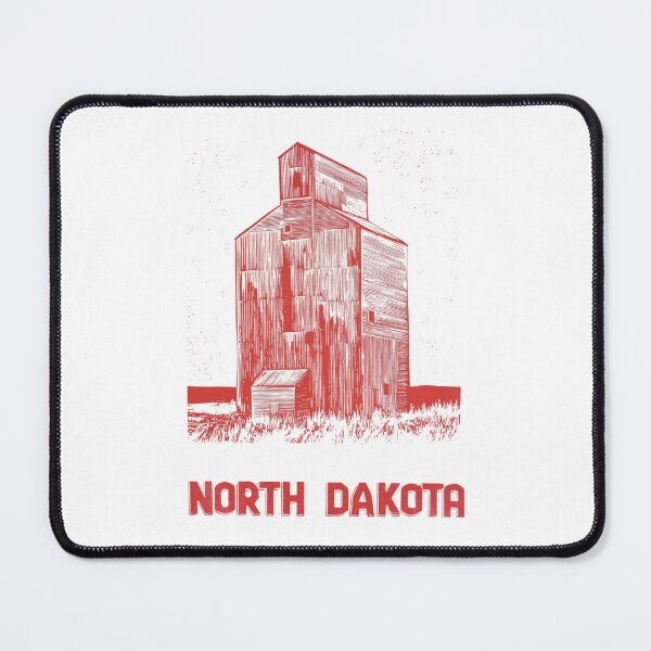 Item preview, North Dakota Grain Elevator Block Print designed and sold by tiigerdad.