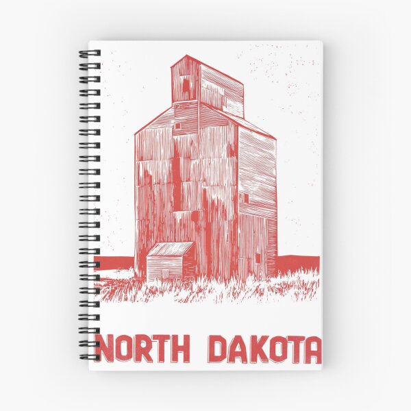 Item preview, North Dakota Grain Elevator Block Print designed and sold by tiigerdad.