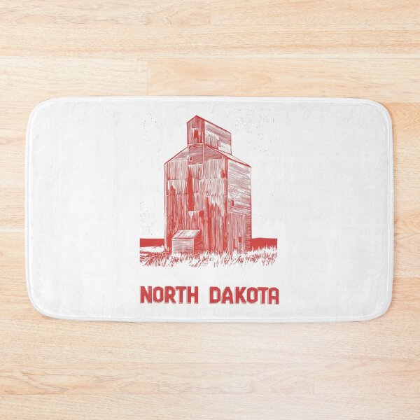Item preview, North Dakota Grain Elevator Block Print designed and sold by tiigerdad.