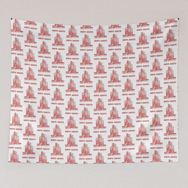 Item preview, North Dakota Grain Elevator Block Print designed and sold by tiigerdad.