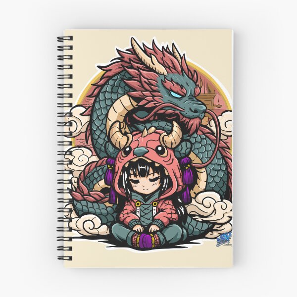 Item preview, Aiko and Tian - Chibi Girl and Japanese Dragon Guardian designed and sold by Lazarusltd.
