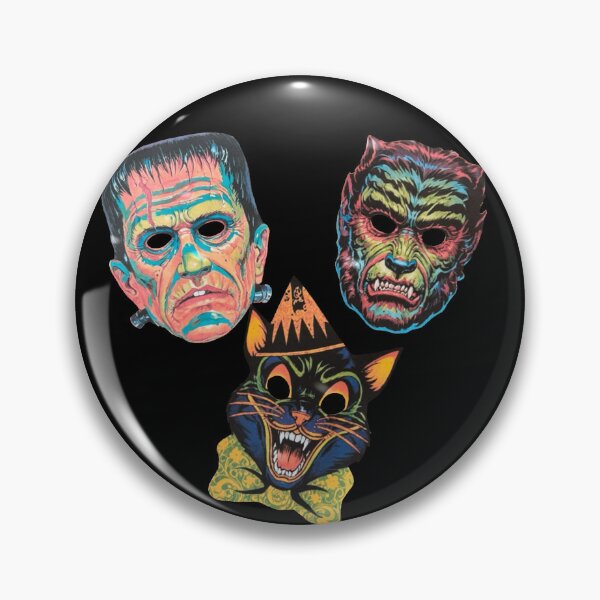 Item preview, 3 Vintage Halloween Masks  designed and sold by PrairieWitch.