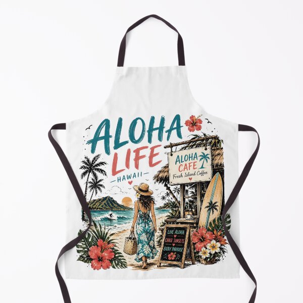 Item preview, Aloha Life Hawaii Beach Cafe Retro Vintage Travel Graphic T-Shirt | Tropical Island Coffee Lover Vacation Gift designed and sold by WearVerse440.