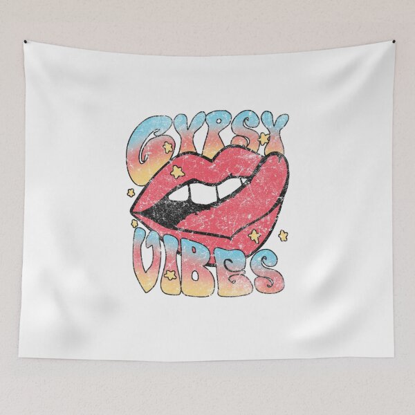 Item preview, Gypsy Vibes Retro Lips Bohemian Graphic designed and sold by The secret storage room.
