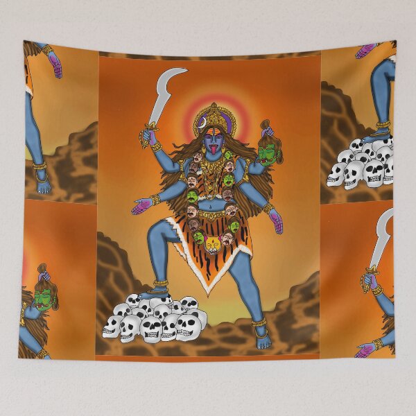 Item preview, Goddess Kali Artwork | Divine Hindu Goddess Digital Painting Illustration designed and sold by Harshit_Digital_Arts.