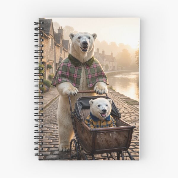 Item preview, Polar Bear Mom Takes Baby for a Stroller Ride designed and sold by Tridentulus.