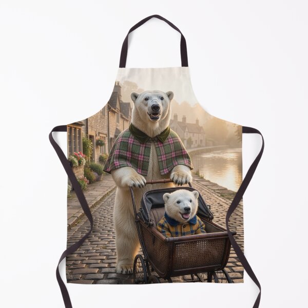 Item preview, Polar Bear Mom Takes Baby for a Stroller Ride designed and sold by Tridentulus.
