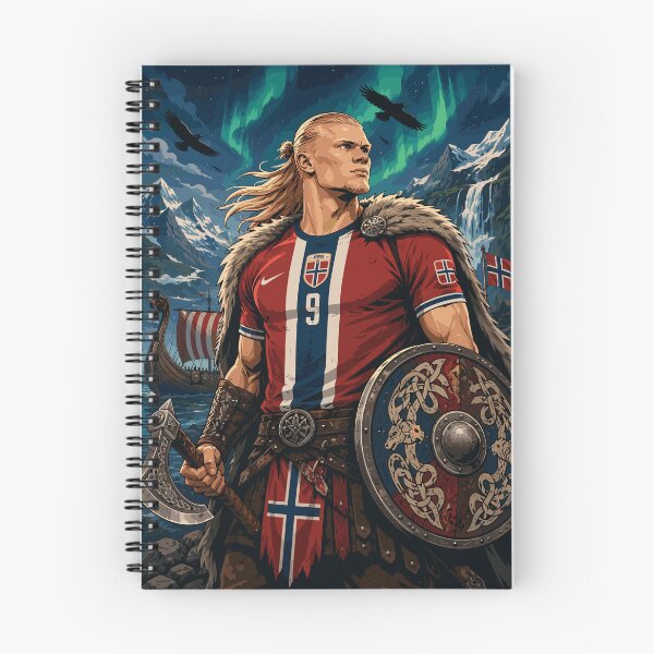 Item preview, Viking Warrior Striker - Norwegian Football Legend Epic Fantasy Art designed and sold by arfindo-indra.
