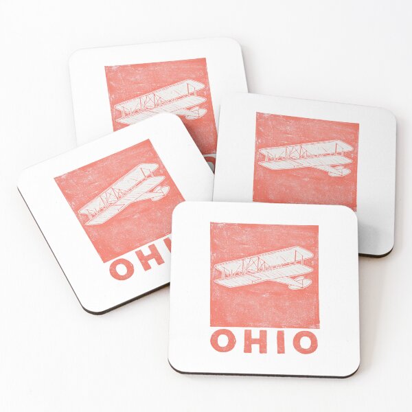 Item preview, Ohio Wright Flyer Biplane Block Print designed and sold by tiigerdad.