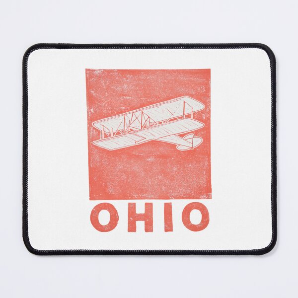 Item preview, Ohio Wright Flyer Biplane Block Print designed and sold by tiigerdad.