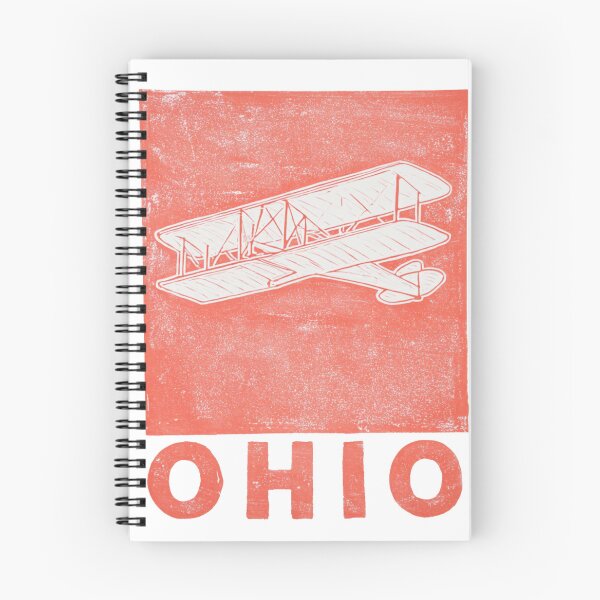 Item preview, Ohio Wright Flyer Biplane Block Print designed and sold by tiigerdad.