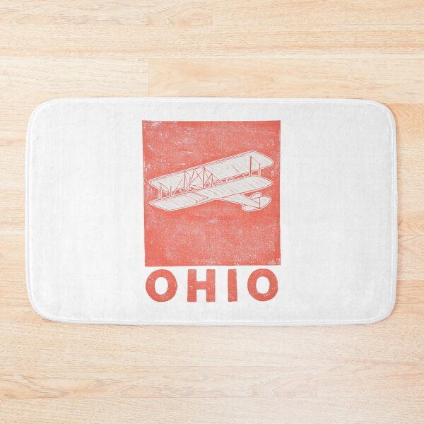 Item preview, Ohio Wright Flyer Biplane Block Print designed and sold by tiigerdad.