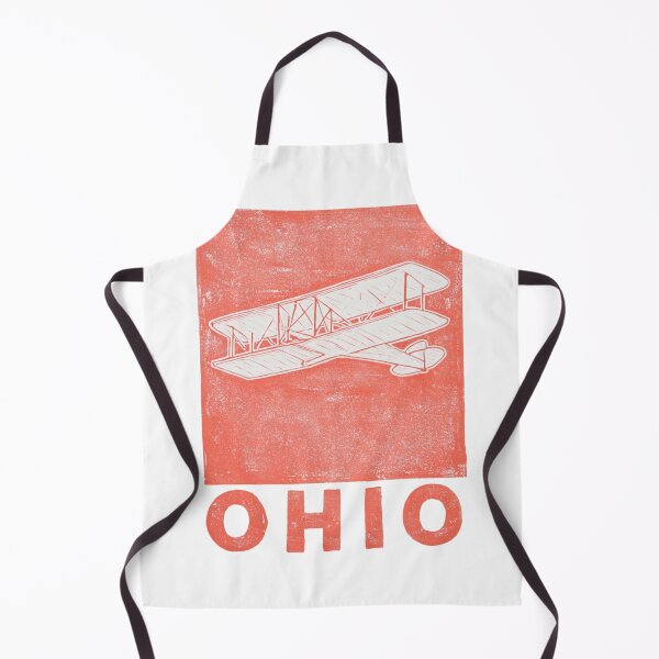 Item preview, Ohio Wright Flyer Biplane Block Print designed and sold by tiigerdad.