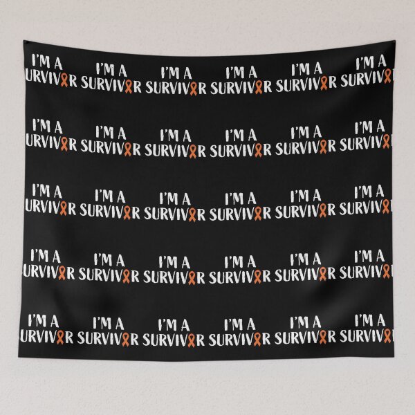 Item preview, I'm a survivor, leukemia cancer awareness, orange ribbon designed and sold by BlueDiamond-19.