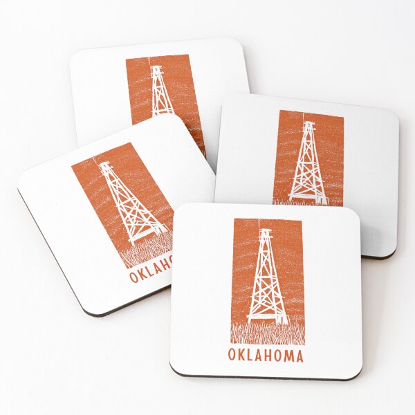 Item preview, Oklahoma Oil Derrick Block Print designed and sold by tiigerdad.