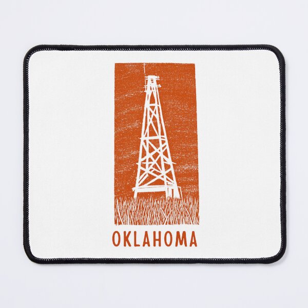 Item preview, Oklahoma Oil Derrick Block Print designed and sold by tiigerdad.