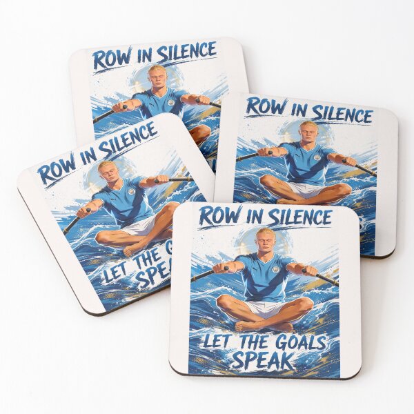 Item preview, Erling Haaland "Row in Silence, Let the Goals Speak" | Football Motivation Art designed and sold by ShootingStarST.