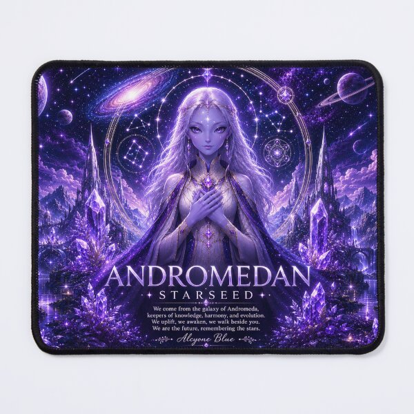 Item preview, Andromedan Starseed – Celestial Cosmic Guardian designed and sold by Alcyone-Blue.