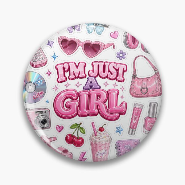 Item preview, Sticker I'm just a girl 2000s designed and sold by couragecriativa.