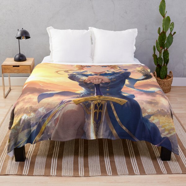 Item preview, Saber Fate Stay Night Sunrise Flower Field designed and sold by mildaclairmo.