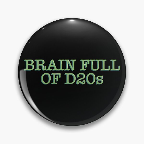 Item preview, Caution Brain Full Of D20s Funny DND Bumper Sticker designed and sold by alexmaushaus.