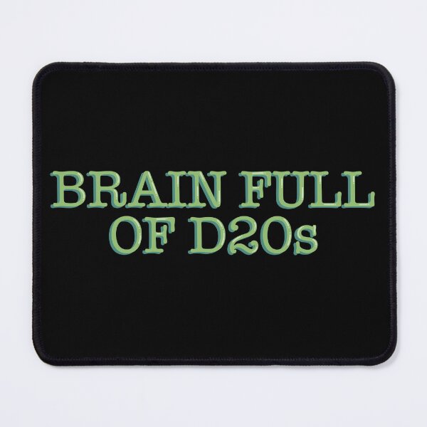 Item preview, Caution Brain Full Of D20s Funny DND Bumper Sticker designed and sold by alexmaushaus.