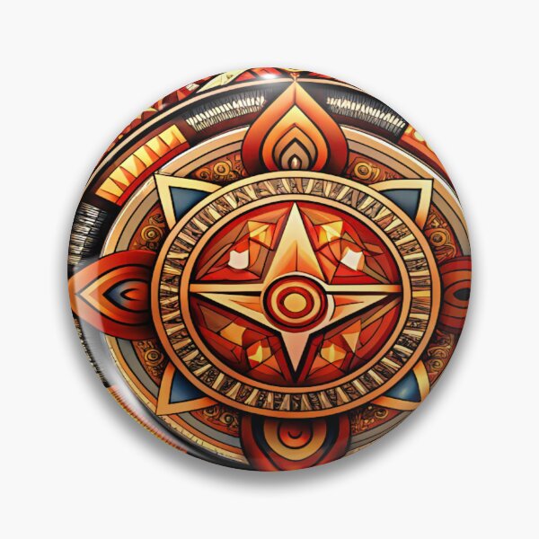 Item preview, Southwest Native American Aztec-Style Golden Orange Designs designed and sold by DEC02.