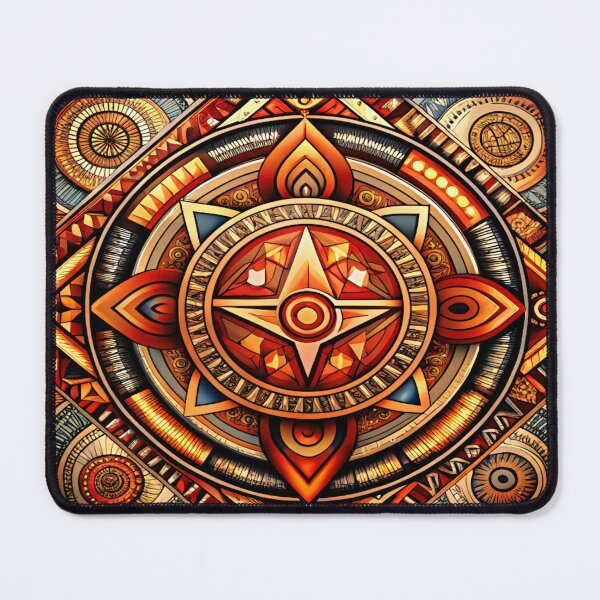 Item preview, Southwest Native American Aztec-Style Golden Orange Designs designed and sold by DEC02.