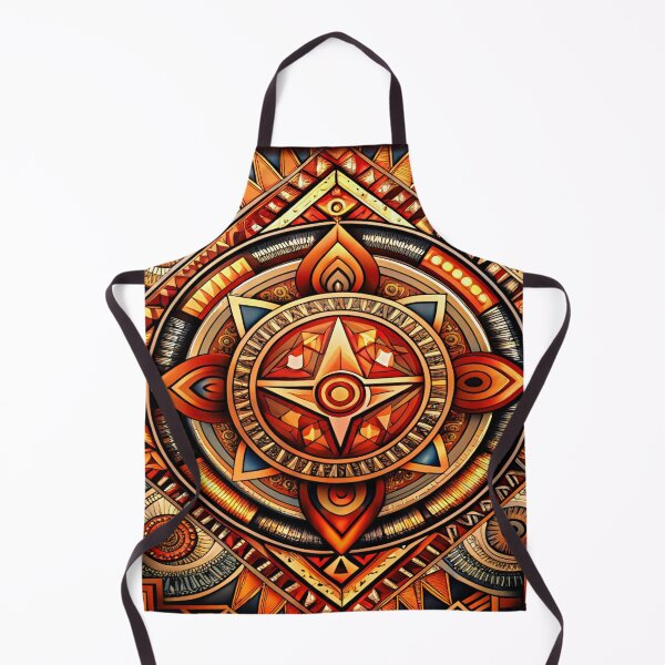 Item preview, Southwest Native American Aztec-Style Golden Orange Designs designed and sold by DEC02.