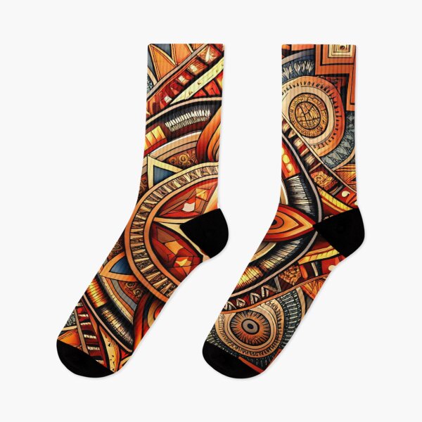 Item preview, Southwest Native American Aztec-Style Golden Orange Designs designed and sold by DEC02.