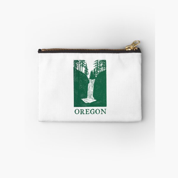Item preview, Oregon Waterfall Forest Block Print designed and sold by tiigerdad.