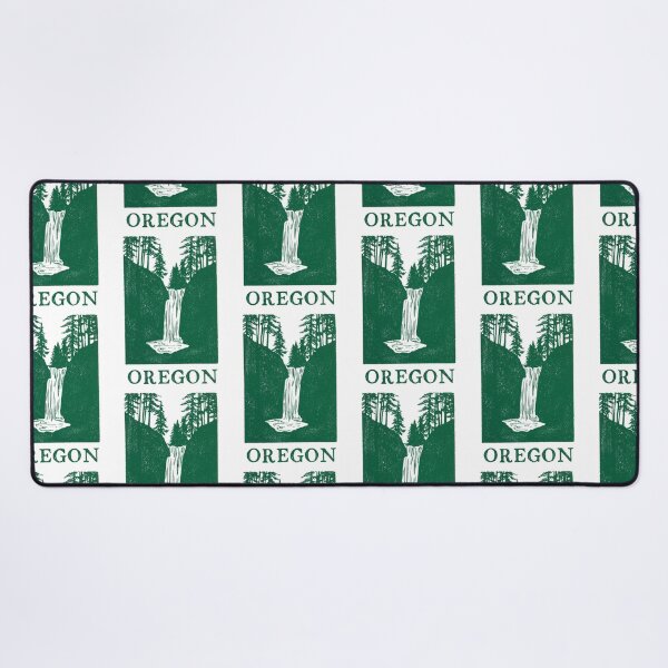 Item preview, Oregon Waterfall Forest Block Print designed and sold by tiigerdad.